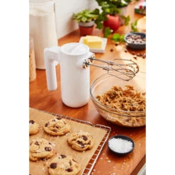 KitchenAid Cordless 7-Speed Hand Mixer With Turbo Beaters II In White -Kitchenaid khmb732wh 1