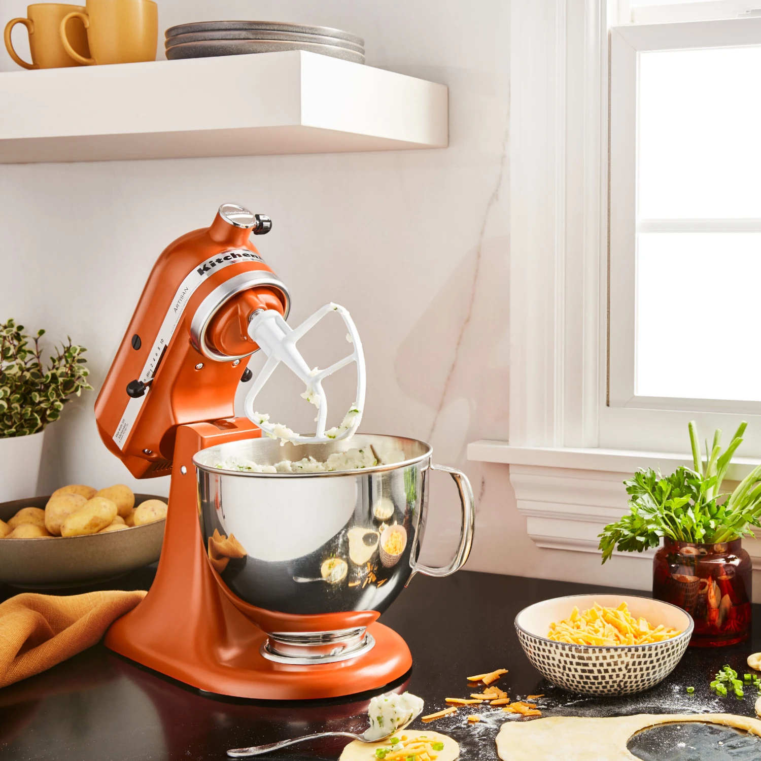 KitchenAid - Artisan Series 5 Quart Tilt-Head Stand Mixer - KSM150PSSC - Scorched Orange 10 KitchenAid - Artisan Series 5 Quart Tilt-Head Stand Mixer - KSM150PSSC - Scorched Orange - Image 8