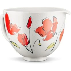 KitchenAid 5-Qt. Ceramic Bowl For Tilt-Head Stand Mixers, Poppy 10 KitchenAid 5-Qt. Ceramic Bowl For Tilt-Head Stand Mixers, Poppy -Kitchenaid ksm2cb5ppy 3