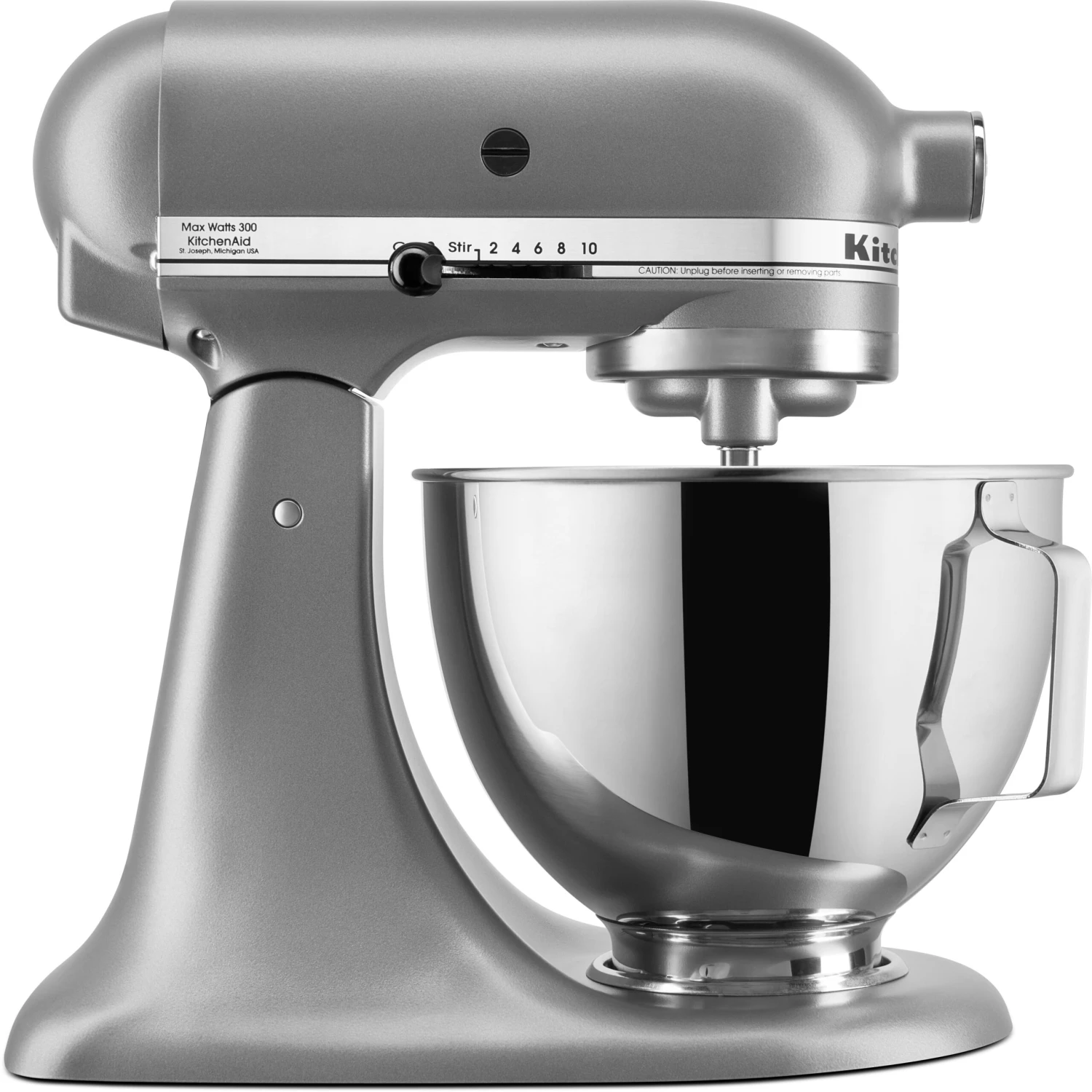 KitchenAid Deluxe 4.5-Quart Tilt-Head Stand Mixer In Silver 3 KitchenAid Deluxe 4.5-Quart Tilt-Head Stand Mixer In Silver