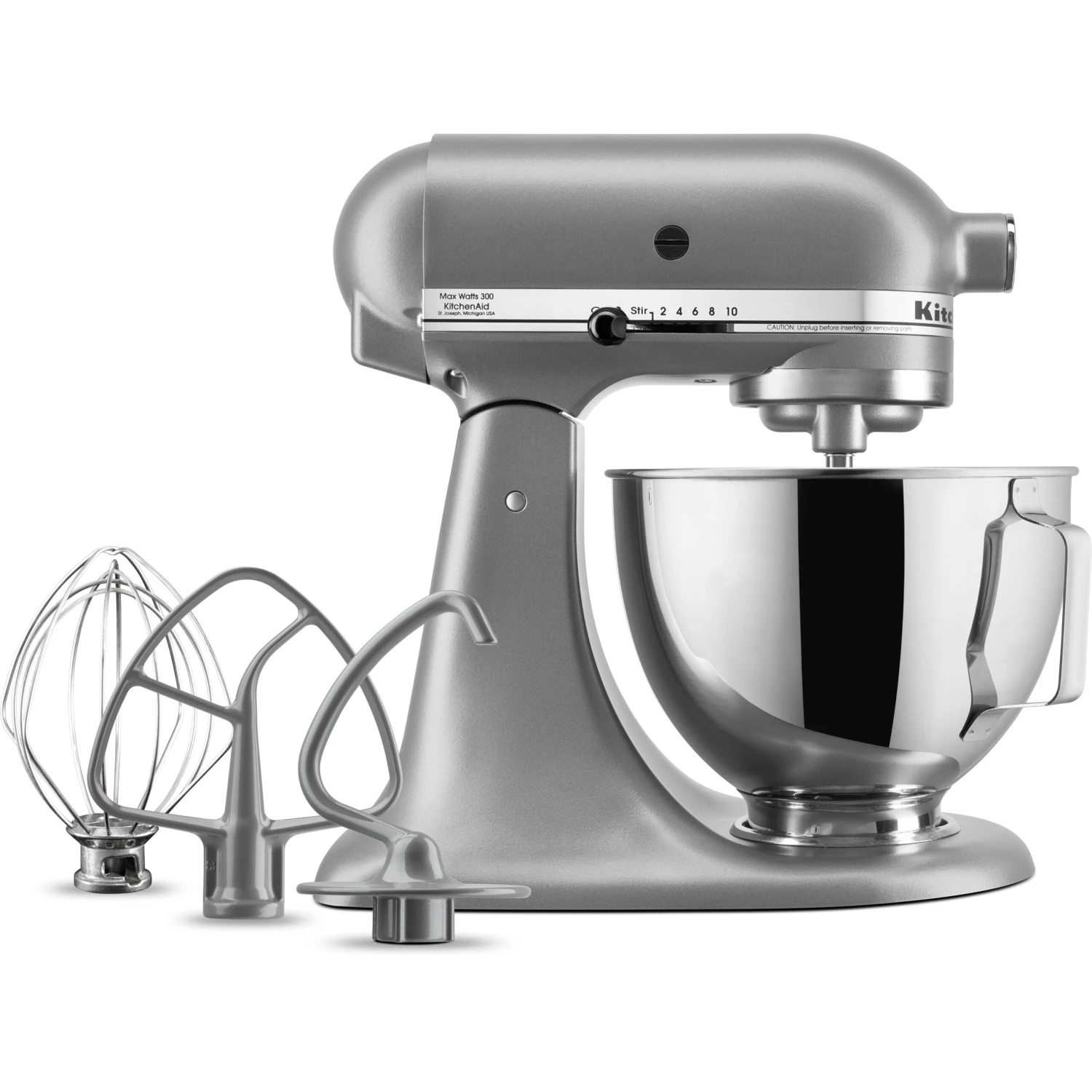 KitchenAid Deluxe 4.5-Quart Tilt-Head Stand Mixer In Silver 6 KitchenAid Deluxe 4.5-Quart Tilt-Head Stand Mixer In Silver - Image 4